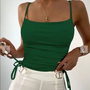forest green cinch top